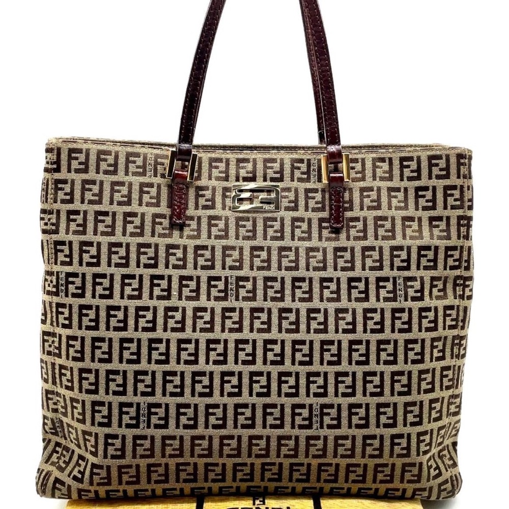 Fendi Signature Brown and Tan Tote